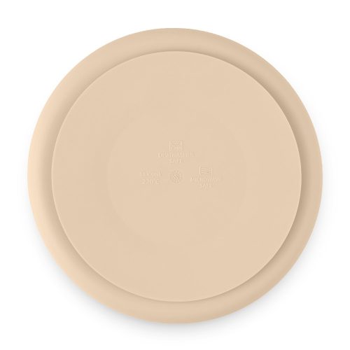 Petite&Mars Szilikon osztott kerek tányér, Take&Match, Desert Sand, 6 hó+