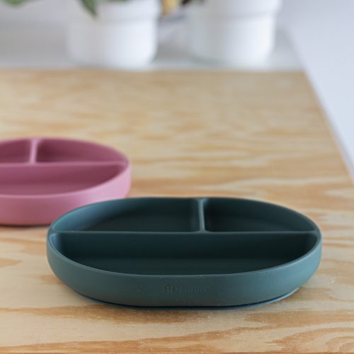 Petite&Mars Szilikon osztott ovális tányér, Take&Match, Desert Sand, 6 hó+