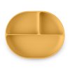 Petite&Mars Szilikon osztott ovális tányér, Take&Match, Intense Ochre, 6 hó+