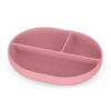 Petite&Mars Szilikon osztott ovális tányér, Take&Match, Dusty Rose, 6 hó+