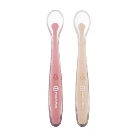  PETITE&MARS Szilikon kanálkák tokkal 2 db-os készlet Take&Match Sand - Rose 6m+