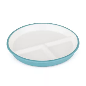   PETITE&MARS Kerámia tányér szilikon borítással - Teal Blue