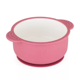   PETITE&MARS Kerámia tálka szilikon borítással - Candy Pink