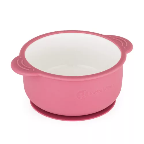 PETITE&MARS Kerámia tálka szilikon borítással - Candy Pink
