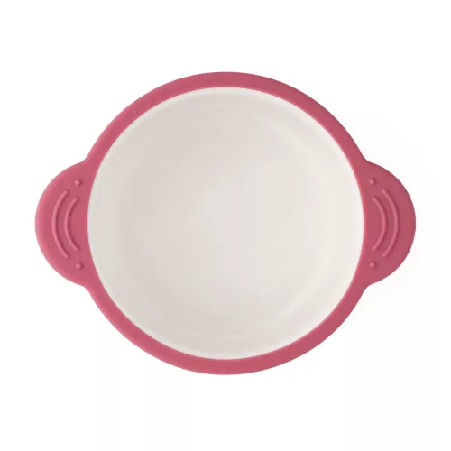 PETITE&MARS Kerámia tálka szilikon borítással - Candy Pink