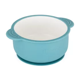   PETITE&MARS Kerámia tálka szilikon borítással - Teal Blue