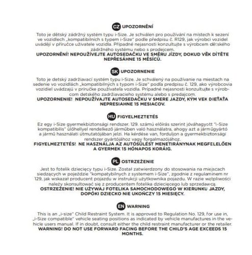 Petite&Mars Autósülés Prime Pro i-Size 76-150 cm (9-36 kg) - Absolute Black