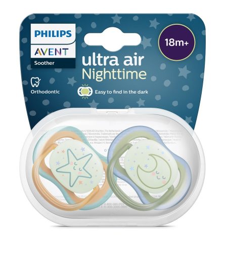 Philips Avent Éjszakai játszócumi, Ultra Air, 18 hó+, neutral, 2db