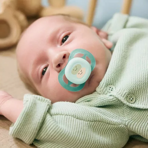 Philips AVENT SCF075/04 Játszócumi ultra start mintás 0-2hó 2 db - fiús