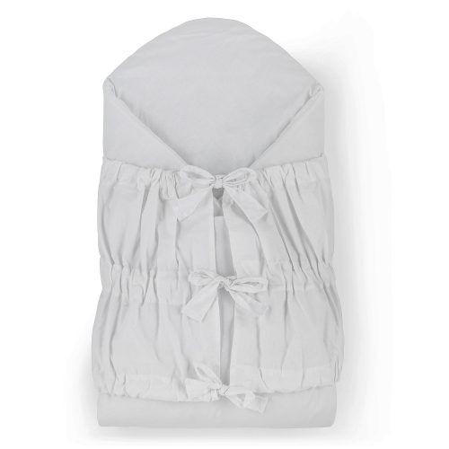 Petite&Mars Megkötős pólya, Nurse tömör kókusz betéttel, Light Grey, 75x75 cm