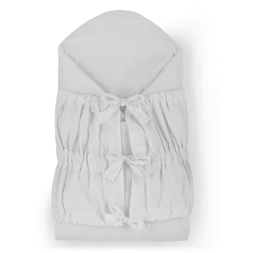 Petite&Mars Megkötős pólya, Nurse tömör kókusz betéttel, Light Grey, 75x75 cm