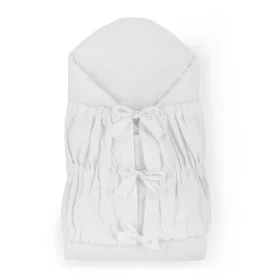   Petite&Mars Megkötős pólya, Nurse tömör kókusz betéttel, White, 75x75 cm
