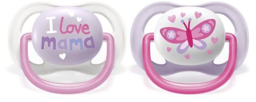 Avent SCF080/02 ultra air, 2 darab játszócumi, Text 0-6 hó, lányos