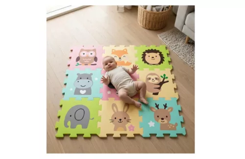 PETITE & MARS Összeilleszthető puzzle Nexli - Safari Friends 9 db