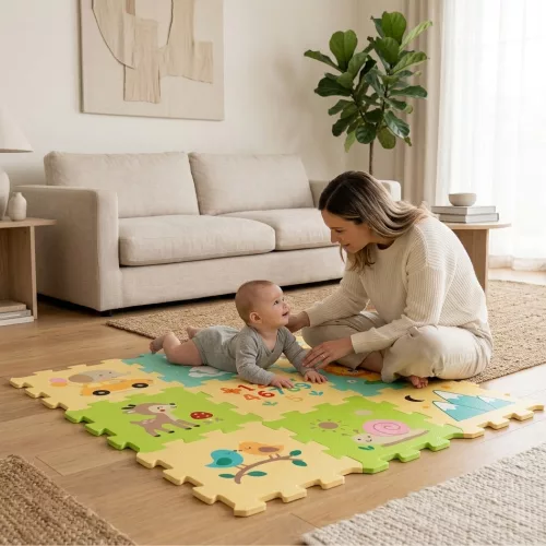 PETITE & MARS Összeilleszthető puzzle Nexli - Forest Friends 6 db