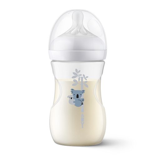 Avent SCY903/67 Natural Response koala mintás cumisüveg, 260 ml, 1 hó+