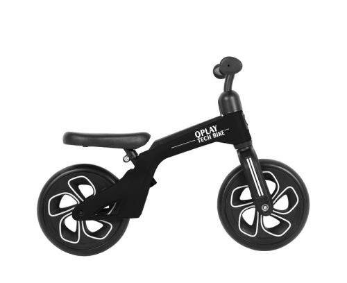 QPLAY futóbicikli Tech Black, kor 2 - 4 év, 30 kg-ig