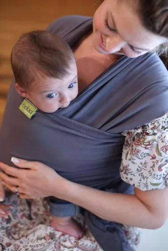 Boba Babahordozó/kendő, Wrap Organic, Dark Gray