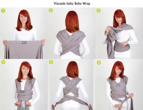 Boba Babahordozó/kendő, Wrap Organic, Dark Gray
