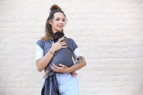 Boba Babahordozó/kendő, Wrap Organic, Dark Gray