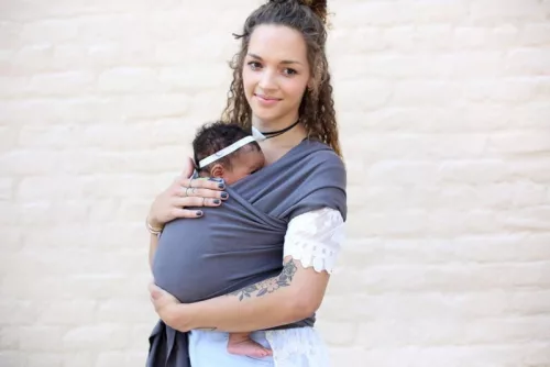 Boba Babahordozó/kendő, Wrap Organic, Dark Gray