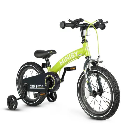 QPLAY Miniby 3in1 kerékpár 2-8 év - Green