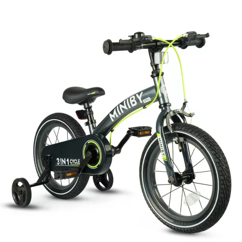 QPLAY Miniby 3in1 kerékpár 2-8 év - Grey