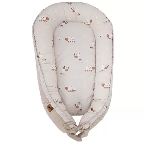 EKO Babafészek Velvet 90x60 cm - Méhek Bézs