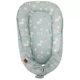 EKO Kétszínű pamut babafészek Dogs Stars 90x60 cm - Mint