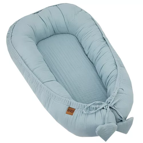 EKO Babafészek muszlinból 90x60 cm - Blue 