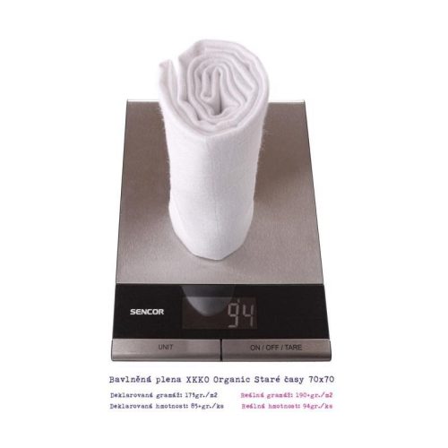 KIKKO Pelenkák gyermek BIOpamutból Régi idők 70x70 cm 5 db - fehér