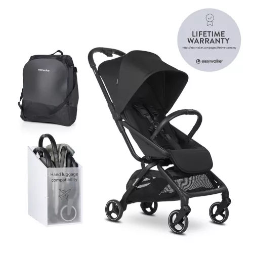 EASYWALKER Sport babakocsi Rockey S - Pure Black