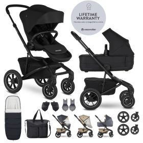   EASYWALKER Kombinált babakocsi Jimmey Pepper Black XXL AIR + RWS