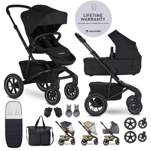 EASYWALKER Kombinált babakocsi Jimmey Pepper Black XXL AIR + RWS
