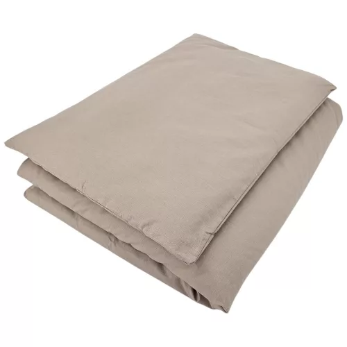 EKO 2 darabos pamut ágyneműhuzat kiságyhoz 40x60cm, 90x120cm - Dark Beige