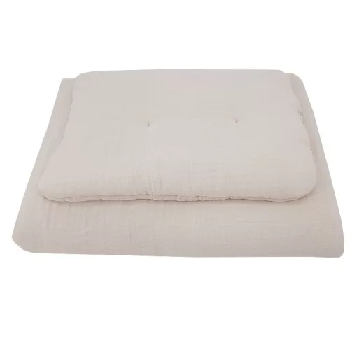 EKO Ágynemű szett 2 részes muszlin 30x40 cm, 75x100 cm - Beige 