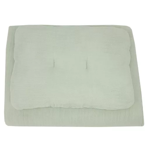 EKO Ágynemű szett 2 részes muszlin 30x40 cm, 75x100 cm - Mentol