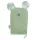 EKO Pamut frottír fürdetőkesztyű fülekkel Bear 20x15 cm - Olive green