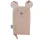 EKO Pamut frottír fürdetőkesztyű fülekkel Bear 20x15 cm - Rose pink