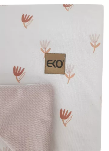 EKO takaró pamut kétoldalas bársonyos alátéttel Meadow 100x80cm - Beige 