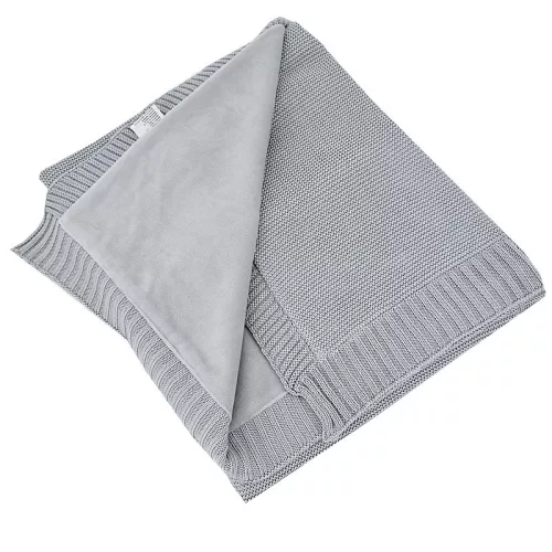 EKO Bambusz takaró szőrme béléssel 100x80 cm - Grey