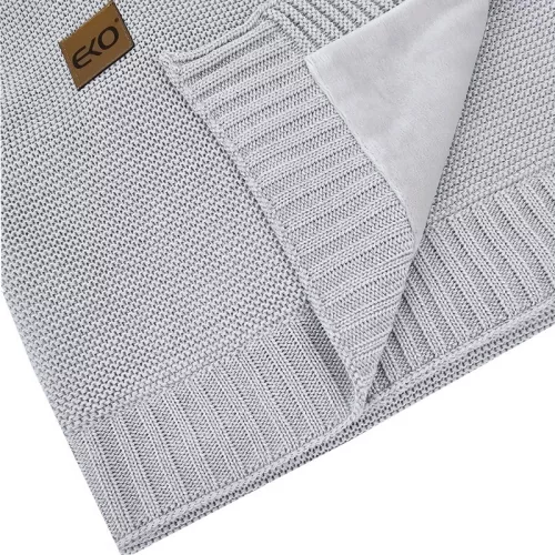 EKO Bambusz takaró szőrme béléssel 100x80 cm - Grey