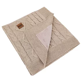 EKO Kasmír takaró szőrme béléssel 100x80 cm - Beige