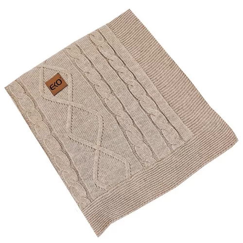 EKO Kasmír takaró szőrme béléssel 100x80 cm - Beige