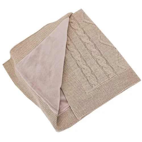 EKO Kasmír takaró szőrme béléssel 100x80 cm - Beige