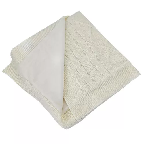 EKO Kasmír takaró szőrme béléssel 100x80 cm - Ecru