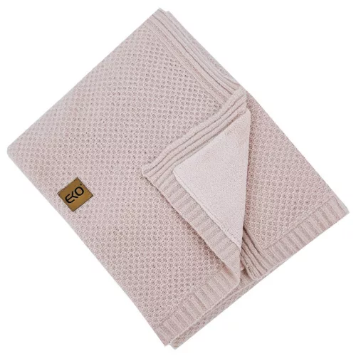 EKO Kötött takaró béléssel 100x80 cm - Rózsaszín