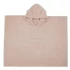 EKO Poncso pamutból kapucnival és fülekkel 75x120 cm - Powder pink