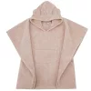 EKO Poncso pamutból kapucnival és fülekkel 75x120 cm - Powder pink