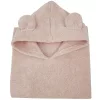 EKO Poncso pamutból kapucnival és fülekkel 75x120 cm - Powder pink
